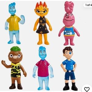 NWT 6Pcs/Set Elemental Movie Action Figure Toys Mini PVC Model Doll